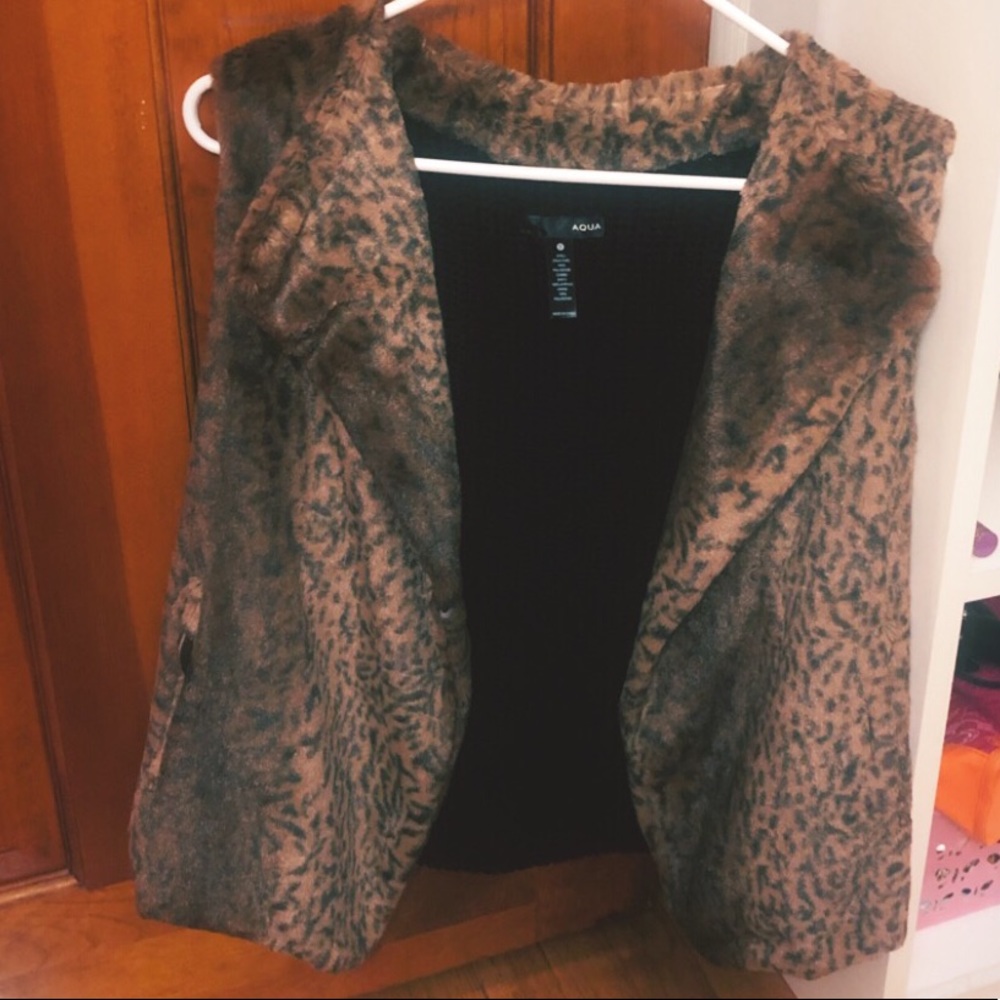 Like New Aqua Faux Fur Vest.